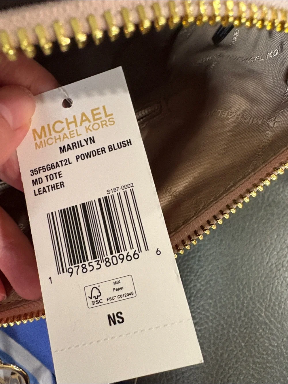 Michael kors powder blush medium tote